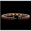 Image 3 : 14KT Yellow Gold 19.00ctw Ruby and Diamond Bracelet