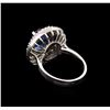 Image 3 : 4.66ct Tanzanite and Diamond Ring - 14KT White Gold