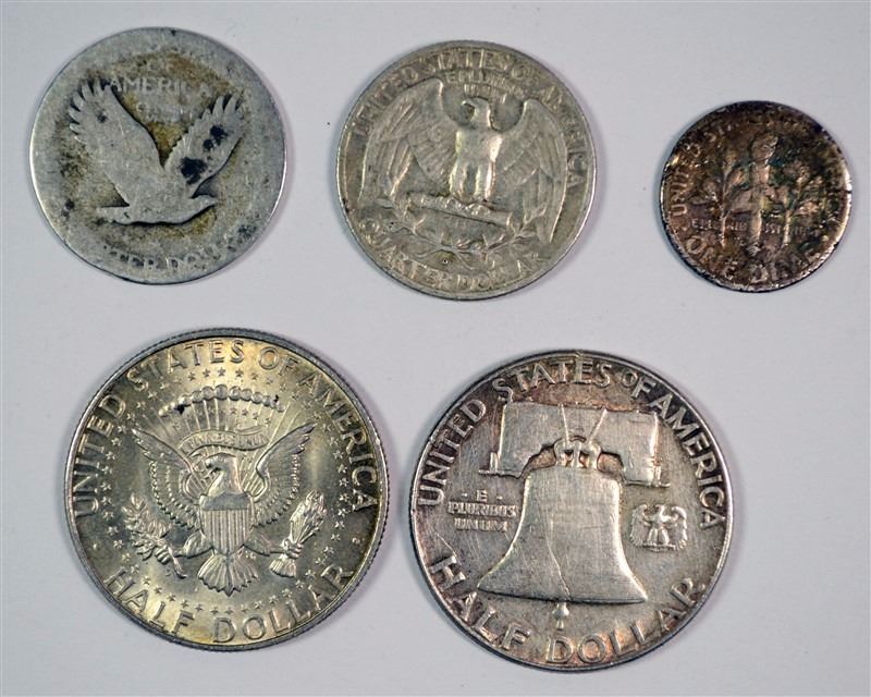 1964 Kennedy Half Dollar BU Lot of 5