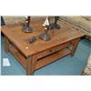 Image 1 : Country style coffee table "Attic Heirlooms" by Broyhill and a multi-tier side table