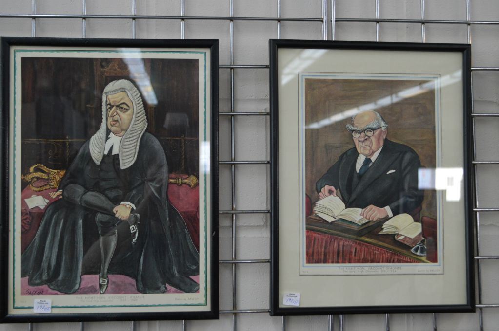 Complete set of Ralph Sallon's framed full colour prints of eminent ...