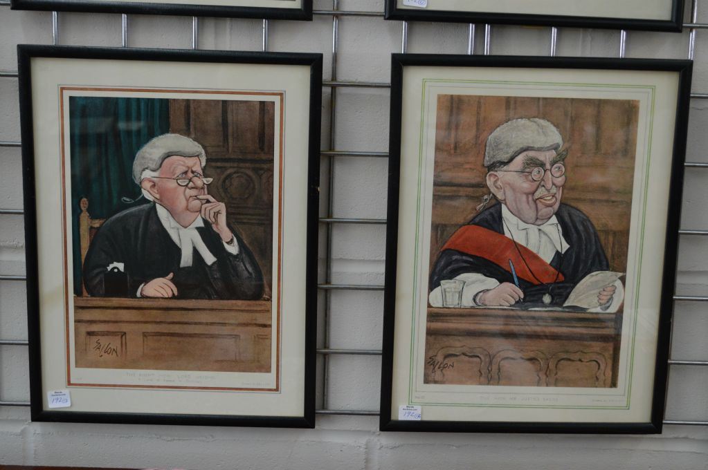 Complete set of Ralph Sallon's framed full colour prints of eminent ...