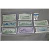 Image 2 : Selection of Canadian bank notes including ten dollar, five dollar and one dollar 1954, all with mod