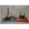 Image 1 : Wilesco stationary steam engine and an English Mamod steam engine