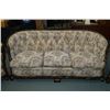 Image 1 : Chanel and button tufted upholstered parlour suite including full sized sofa and two arm chairs each