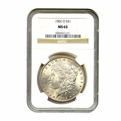 1902-O $1 Morgan Silver Dollar - NGC MS63
