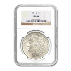 1884-O $1 Morgan Silver Dollar - NGC MS64