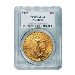 1907 $20 Saint Gaudens NM PCGS MS64