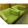 Image 1 : PAIR OF GREEN ARM CHAIRS