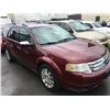 Image 2 : 2008 FORD TAURUS X LIMITED AWD, 4 DOOR SUV, RED, VIN # 1FMDK06WX8GA02540