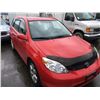 Image 2 : 2004 TOYOTA MATRIX XR, 4 DOOR HATCHBACK, RED, VIN # 2T1KR32E14C796679