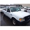 Image 2 : 2008 FORD RANGER, 2 DOOR PU, WHITE, VIN # 1FTZR45E78PA33010