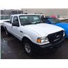 Image 2 : 2008 FORD RANGER, 2 DOOR PU, WHITE, VIN # 1FTZRU5E98PA33008