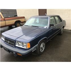 1988 DODGE 600 SE, 4 DOOR SEDAN, BLUE, VIN # 1B3BE46K5JC220679