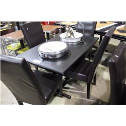 29  X 46  BLACK RESTAURANT TABLE (DOUBLE LEG)