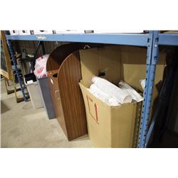 ASSORTED TAKE OUT CONTAINERS AND WASTE RECEPTICALS