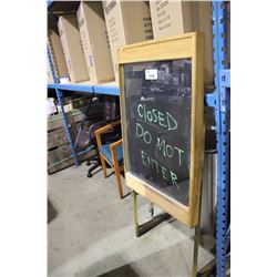 ILLUMINATED SIGN AND ASSORTED CHAIRS