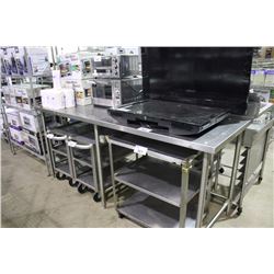 METAL TECH 7' STAINLESS STEEL PREP TABLE