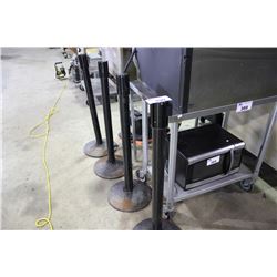 4 RETRACTABLE STANCHIONS