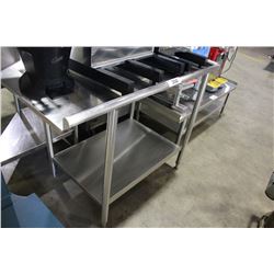 STAINLESS STEEL 44" DISHWASHING TABLE