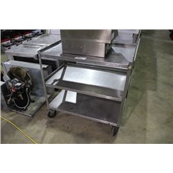 STAINLESS STEEL 3 TIER MOBILE CART