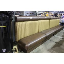 BROWN PATTERN SINGLE SECTION BOOTH SEAT