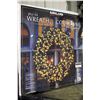 Image 2 : LARGE PRE LIT CHRISTMAS WREATH AND ORNAMENT STAND