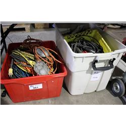 2 BINS OF ELECTRICAL CABLE