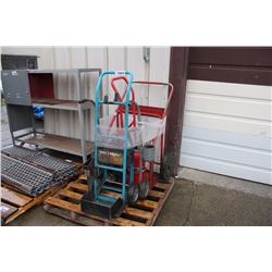 PALLET OF ASSORTED HAND AND TORCH CARTS