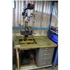 Image 1 : 16SP FLOOR DRILL PRESS IN MOBILE WORK TABLE