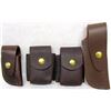 Image 1 : BOX LOT LEATHER KNIFE AND AMMO POUCHES