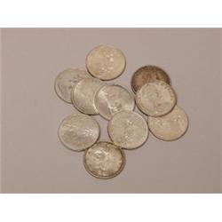 Ten Canadian Silver Dollars
