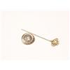 Image 1 : 14K Gold Button with Ancient Silver Coin