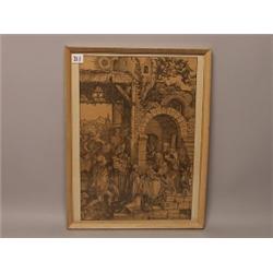 Albrecht Durer Woodblock Laid Down