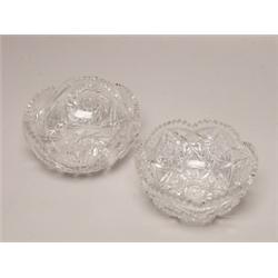2 Antique Cut Crystal Bowls
