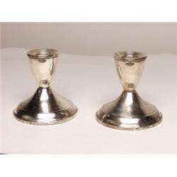 Pair of Sterling Candlesticks
