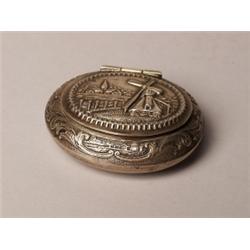 Dutch Hallmarked Silver Oval Snuff Box