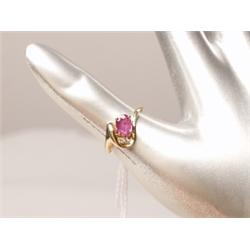 Ruby & Diamond Ring 18K Gold