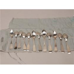 12  19th C Canadian & American Spoons