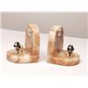 Image 1 : Pair Bookends Alabaster & Spaniels