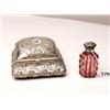 Image 1 : Victorian Silver Plate Box & Scent Bottle