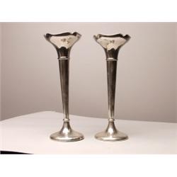 Snglish Sterling Fluted Vases