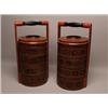 Image 1 : Pair of Burmese Lacquer Food Boxes