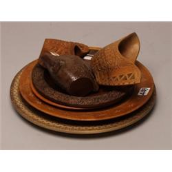 Nine Items Eastern European Carvings