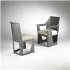 Image 1 : Rene Prou armchair and side chair, pair