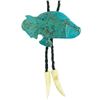 Image 1 : Carved Turquoise Bolo Tie - "LV"