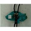 Image 8 : Carved Turquoise Bolo Tie - "LV"