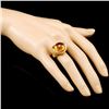 Image 3 : 14K Gold  14.22ct Citrine & 0.27ctw Diamond Ring