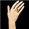 Image 4 : 14K Gold  14.22ct Citrine & 0.27ctw Diamond Ring