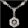 Image 1 : 14K Gold 3.69ctw Diamond Necklace
